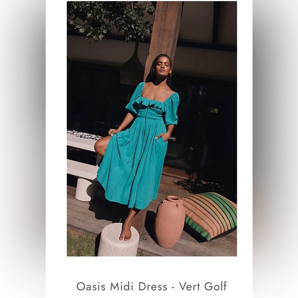 ISO Free People oasis midi dress yellow, green, blue,and plum only size small - Picture 2 of 3